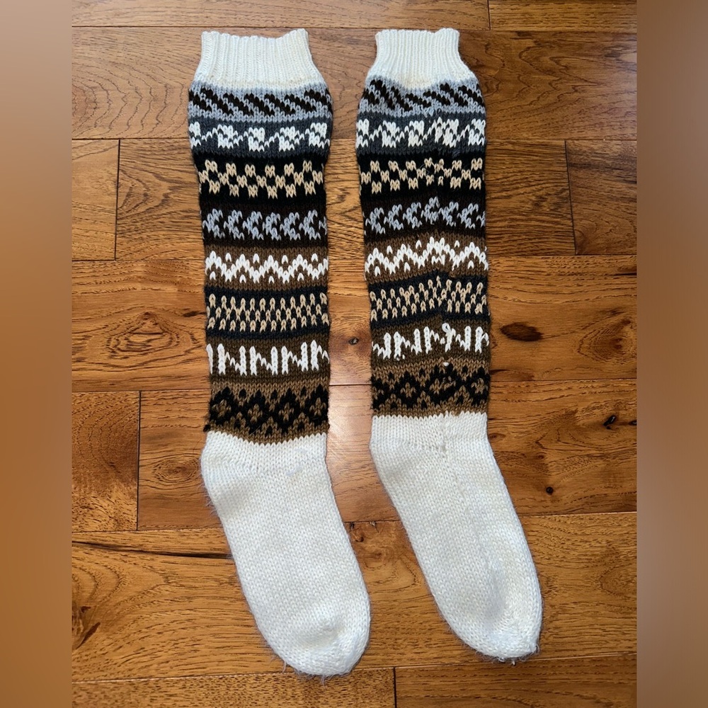 Knee High Knit Nordic Socks